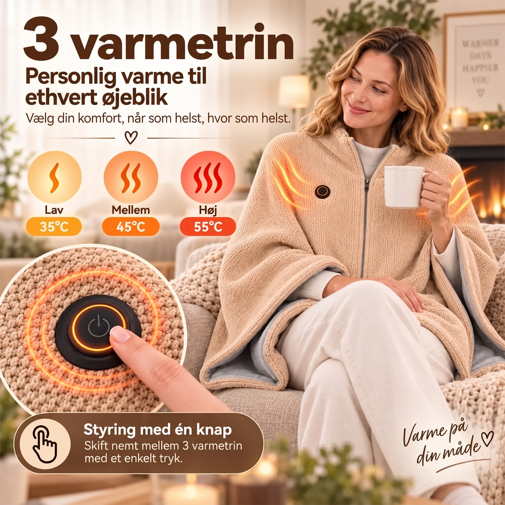3 varmetrin med én knap